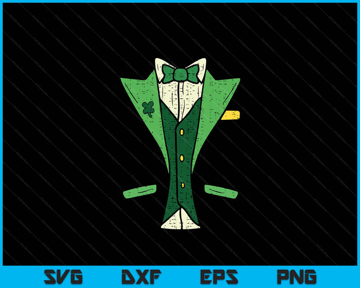 Leprechaun Tuxedo Patricks Day DIY Irish Halloween Costume SVG PNG Digital Printable Files