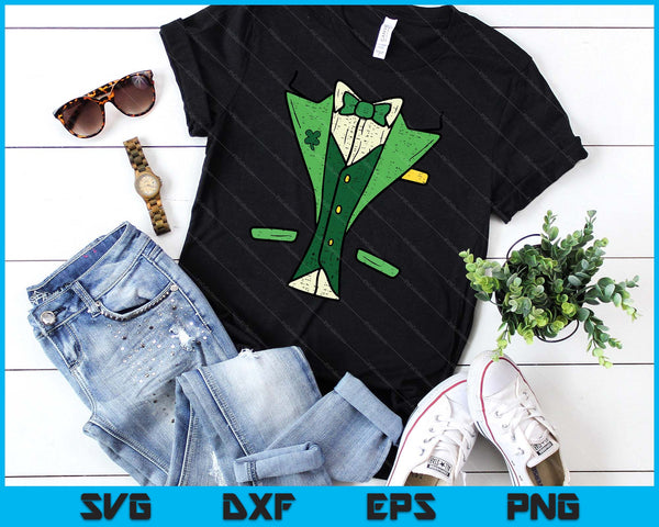 Leprechaun Tuxedo Patricks Day DIY Irish Halloween Costume SVG PNG Digital Printable Files