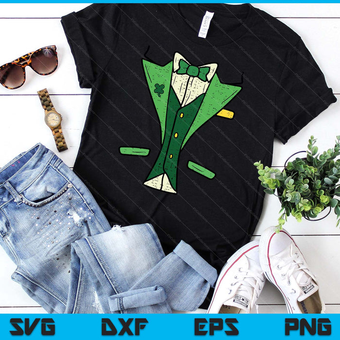 Leprechaun Tuxedo Patricks Day DIY Irish Halloween Costume SVG PNG Digital Printable Files