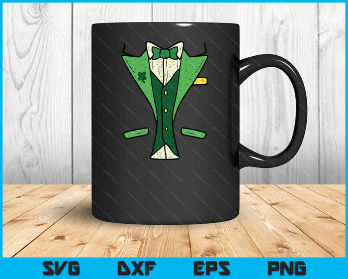 Leprechaun Tuxedo Patricks Day DIY Irish Halloween Costume SVG PNG Digital Printable Files