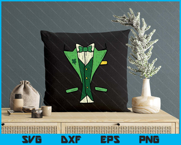 Leprechaun Tuxedo Patricks Day DIY Irish Halloween Costume SVG PNG Digital Printable Files