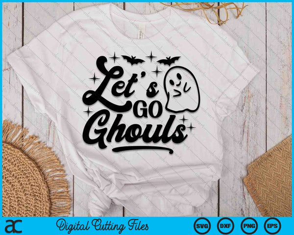 Let's Go Ghouls Toddler Girl Halloween SVG PNG Digital Cutting Files