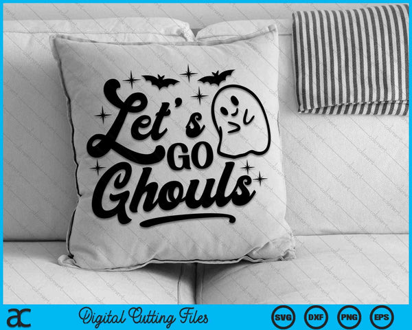 Let's Go Ghouls Toddler Girl Halloween SVG PNG Digital Cutting Files