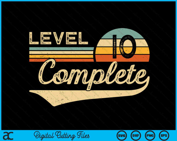 Level 10 complete vintage 10th wedding anniversary SVG cut file
