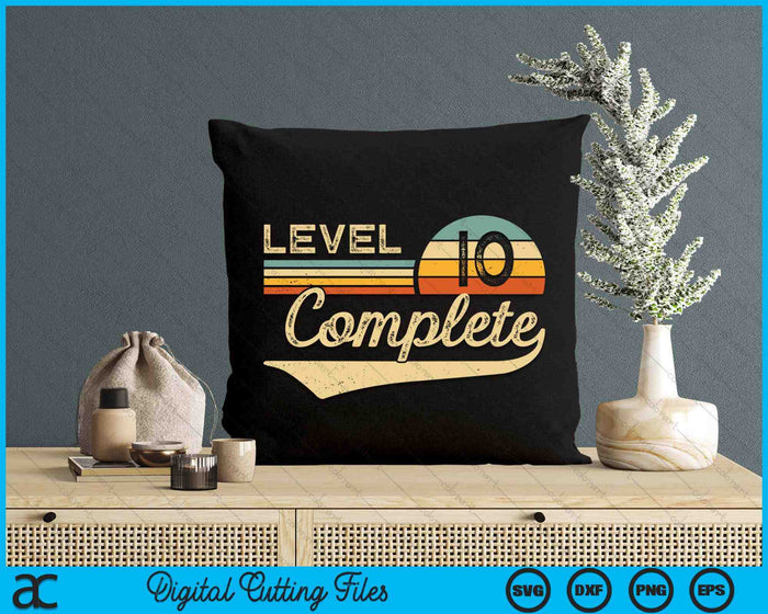 Level 10 Complete Vintage 10th Wedding Anniversary SVG PNG Digital Cutting Files