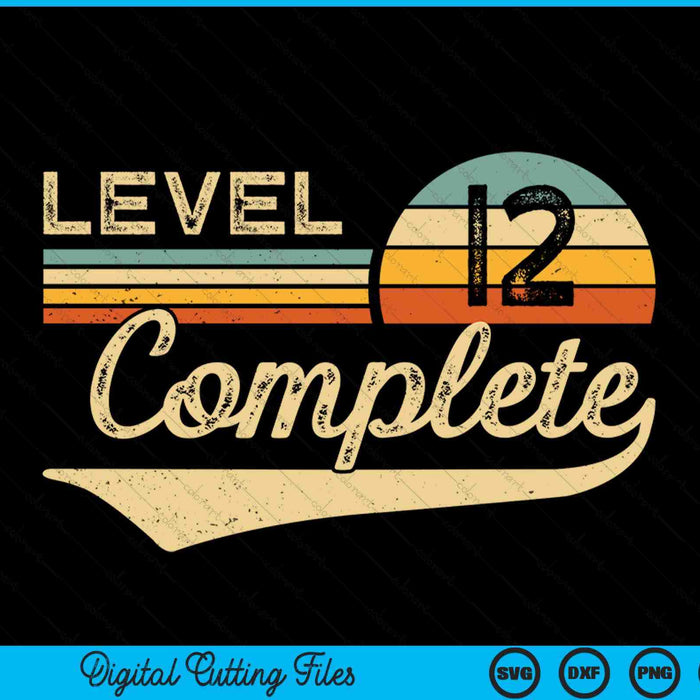 Level 12 complete vintage 12th wedding anniversary SVG cut file