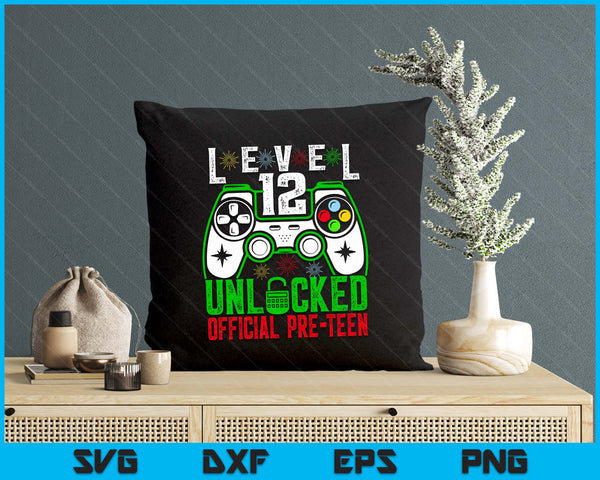 Level 12 Unlocked Birthday Shirt- Gamer BD Level 12 Unlocked SVG PNG Digital Printable Files