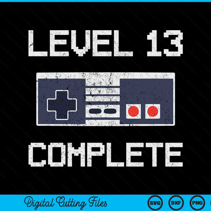 Level 13 complete 13th wedding anniversary SVG cut file