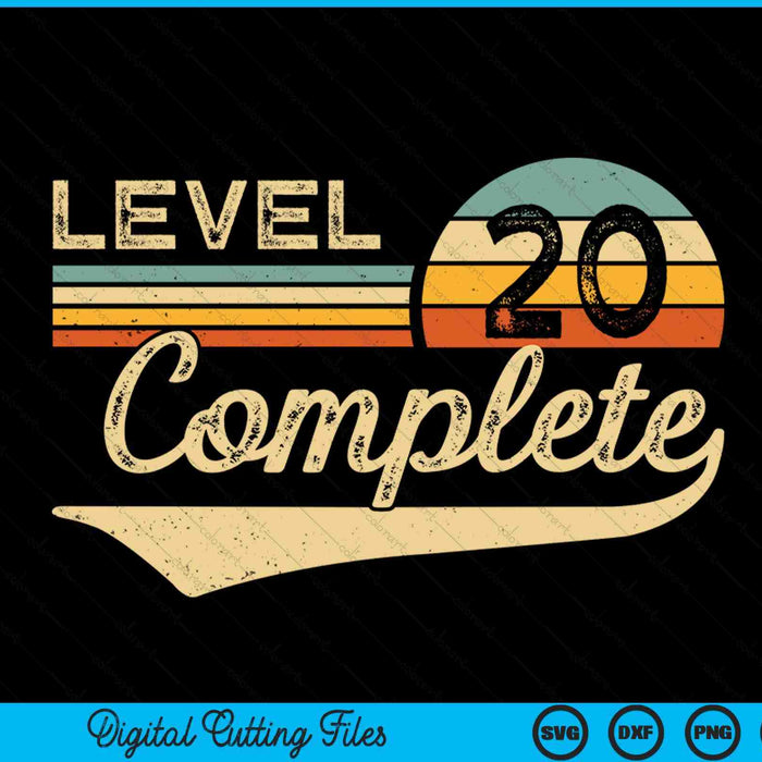 Level 20 complete vintage 20th wedding anniversary SVG cut file