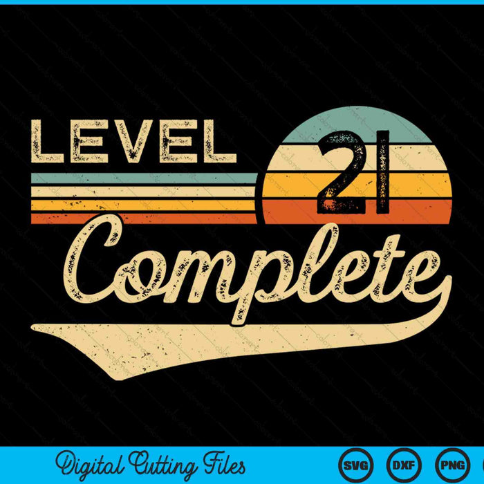 Level 21 complete vintage 21th wedding anniversary SVG cut file