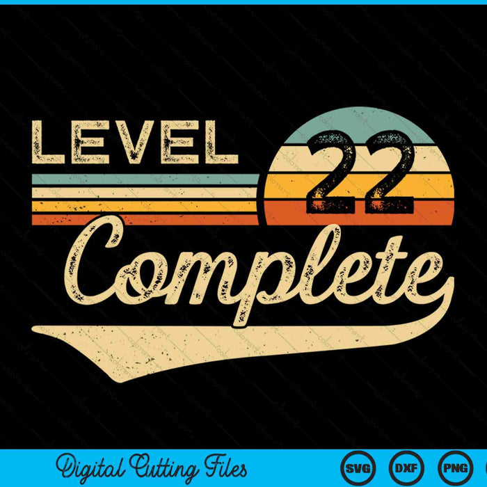 Level 22 complete vintage 22th wedding anniversary SVG cut file