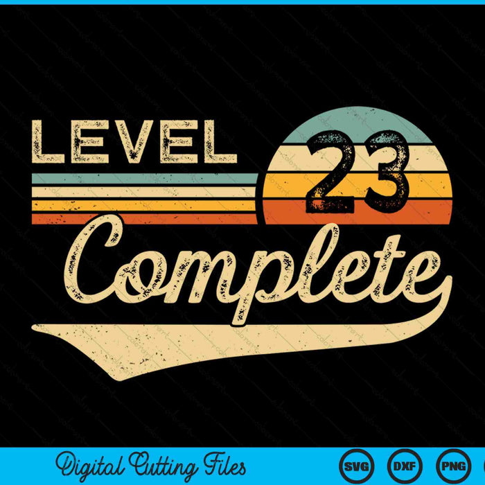 Level 23 complete vintage 23th wedding anniversary SVG cut file