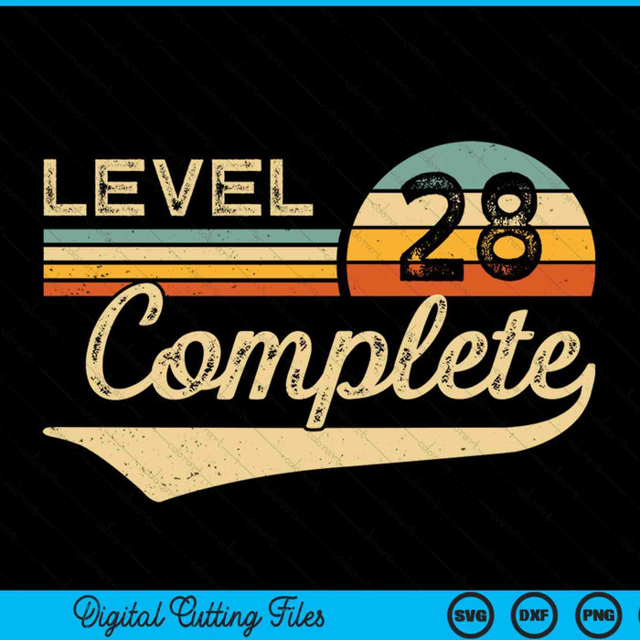 Level 28 complete vintage 28th wedding anniversary SVG cut file