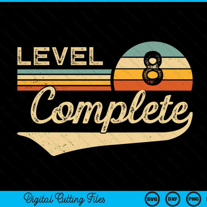 Level 8 complete vintage 8th wedding anniversary SVG cut file