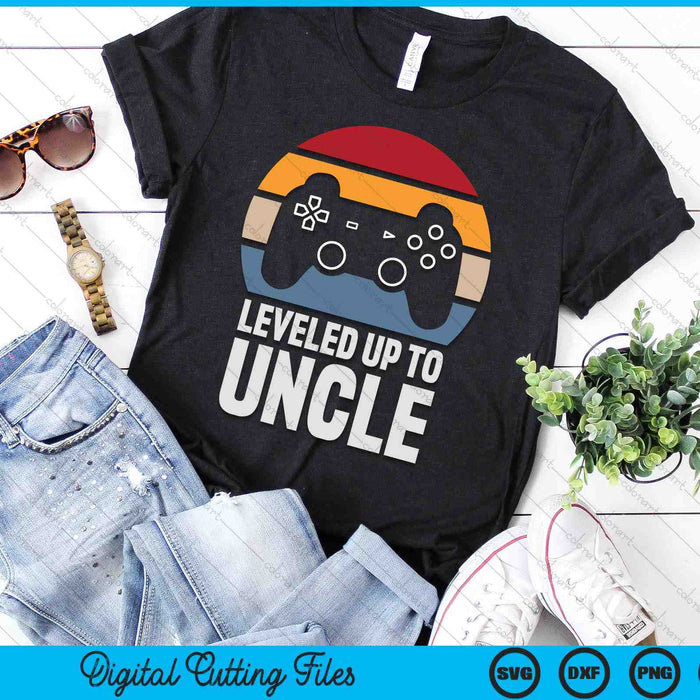 Leveled Up To Uncle Gift Gamer Gaming Pregnancy Announcement SVG Files