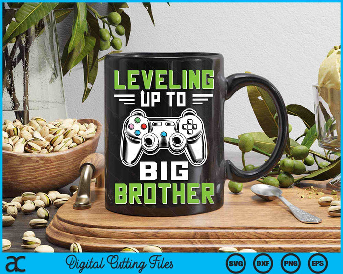 Leveling Up To Big Brother SVG PNG Digital Printable Files