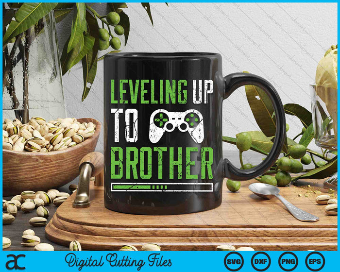 Leveling Up To Brother Funny Promoted To Brother SVG PNG Digital Cutting Files