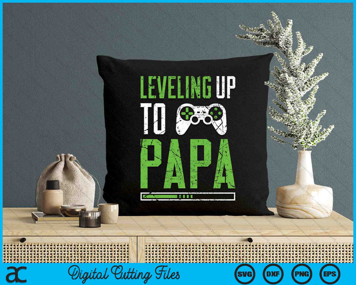 Nivellering tot papa grappig gepromoveerd tot papa SVG PNG digitale snijbestanden