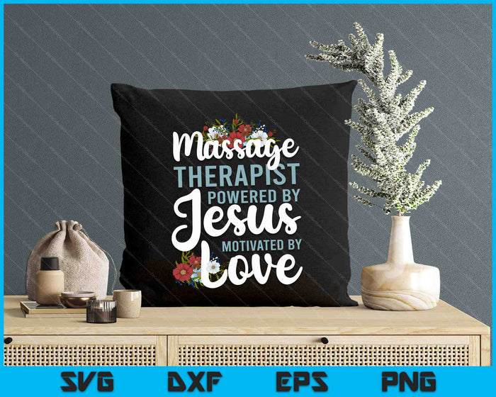 Licensed Massage Therapist Therapy Jesus Faith Massage SVG PNG Digital Cutting Files