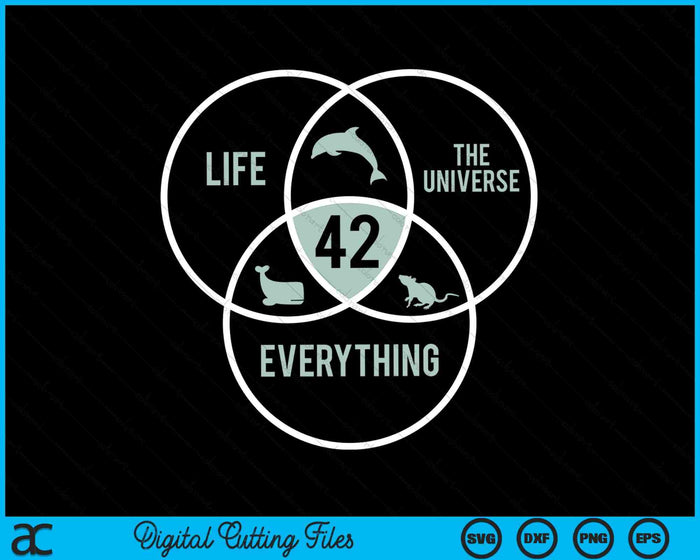 Life The Universe And Everything 42 Answer To Life SVG PNG Cutting Printable Files