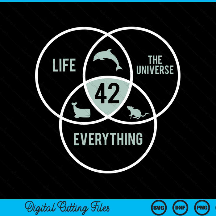 Life The Universe And Everything 42 Answer To Life SVG PNG Cutting Printable Files