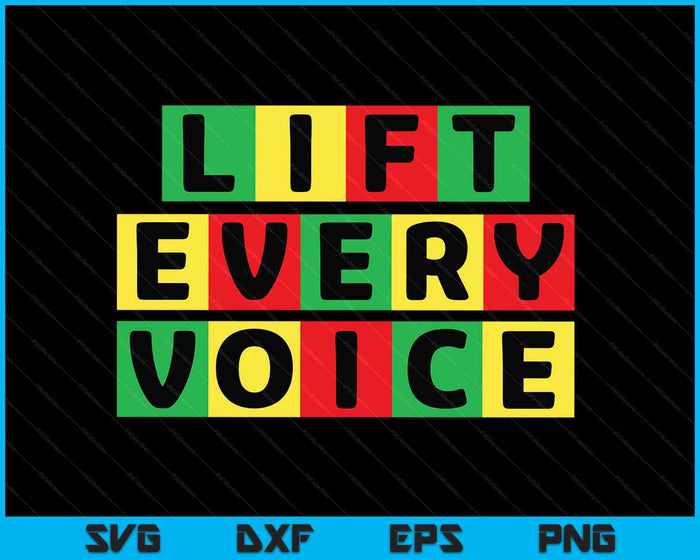 Lift Every Voice Black National Anthem Black Pride History SVG PNG Digital Printable Files