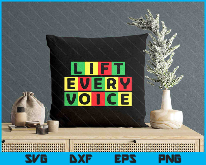 Lift Every Voice Black National Anthem Black Pride History SVG PNG Digital Printable Files