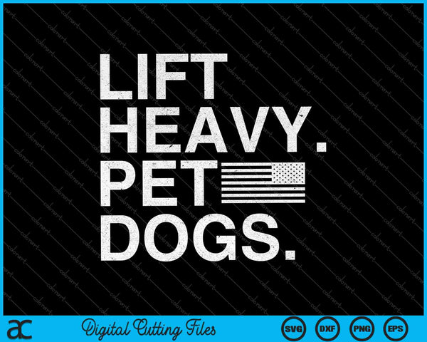Levante el gimnasio de perros de mascotas pesados ​​para levantadores de pesas SVG PNG cortando archivos imprimibles