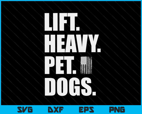 Hef zware honden Gewichtheffen SVG PNG digitale afdrukbare bestanden