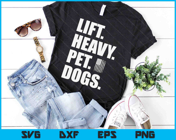 Hef zware honden Gewichtheffen SVG PNG digitale afdrukbare bestanden