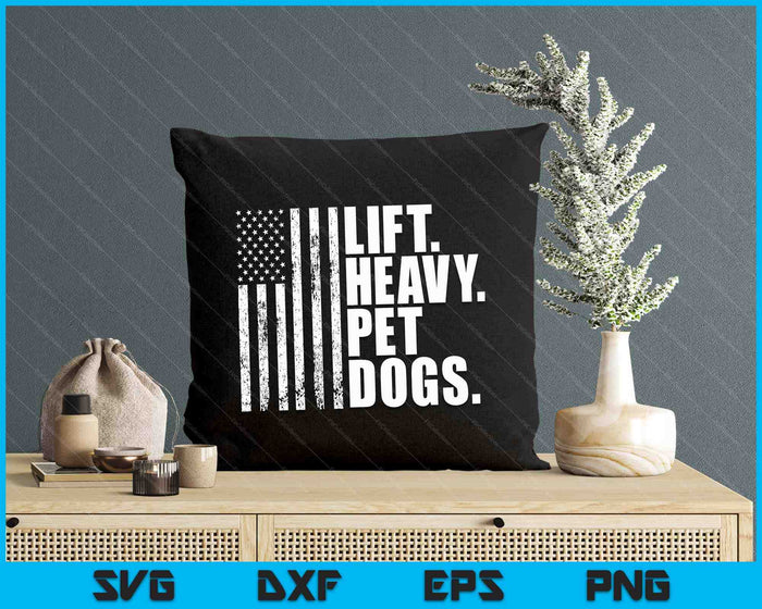 Lift Heavy Pet Dogs Weightlifting SVG PNG Digital Printable Files