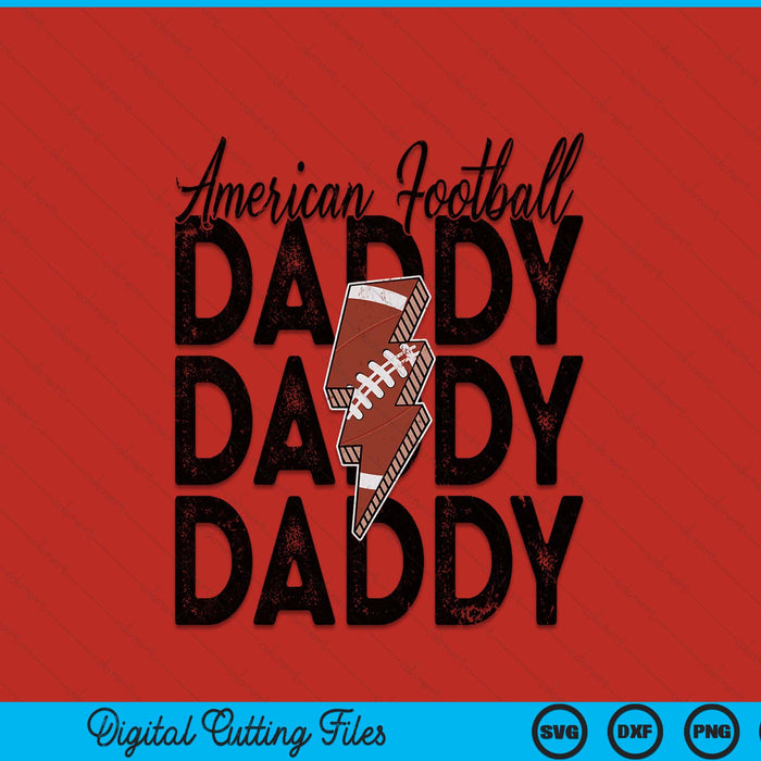 Lightning bolt American football daddy SVG cut file