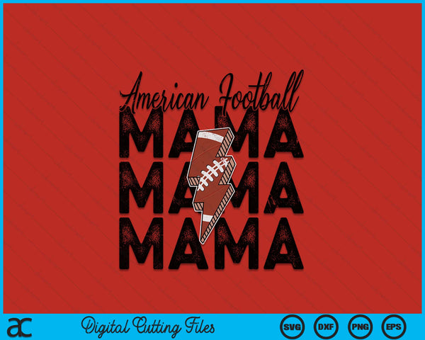 Lightning bolt American football mama SVG cut file