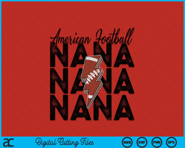 Lightning bolt American football nana SVG cut file