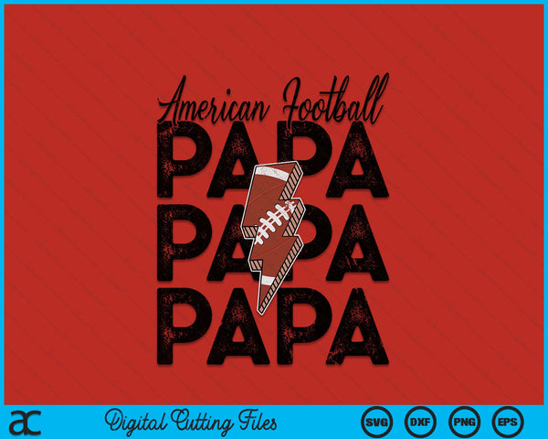 Lightning bolt American football papa SVG cut file