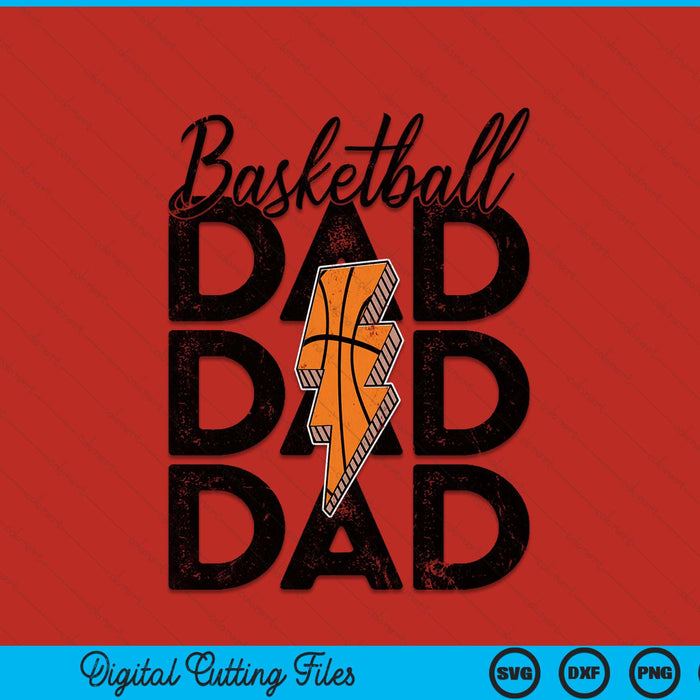 Lightning bolt basketball dad SVG cut file