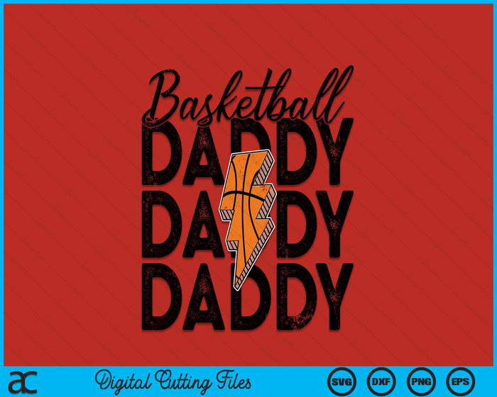 Lightning Bolt Basketball Daddy SVG PNG Digital Printable Files