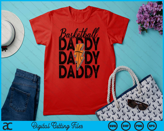 Lightning Bolt Basketball Daddy SVG PNG Digital Printable Files