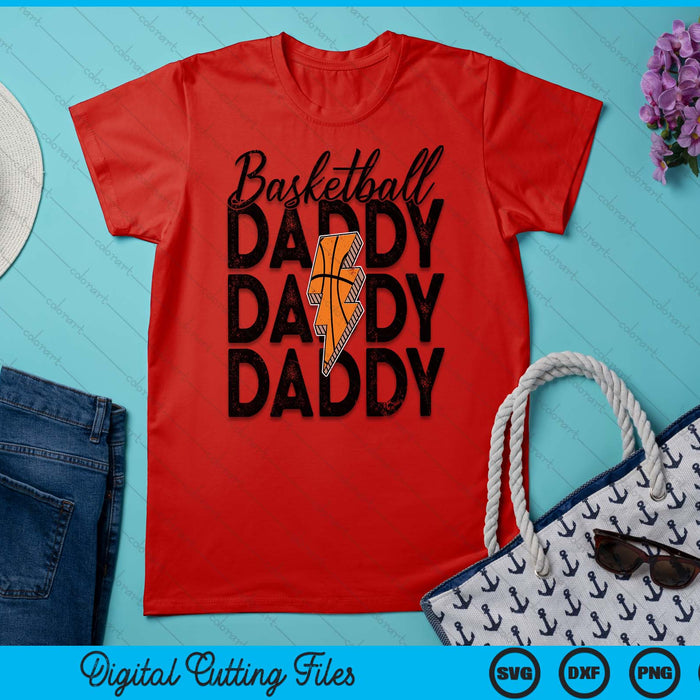 Lightning Bolt Basketball Daddy SVG PNG Digital Printable Files