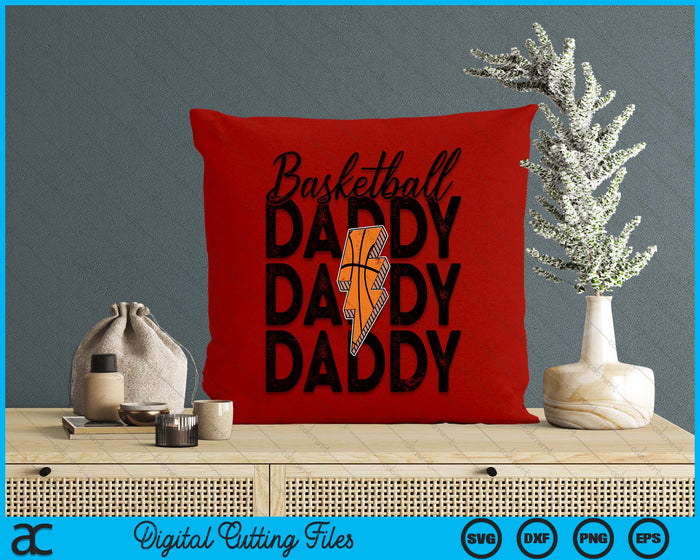 Lightning Bolt Basketball Daddy SVG PNG Digital Printable Files