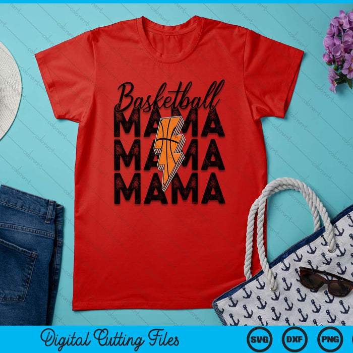 Lightning Bolt Basketball Mama SVG PNG Digital Printable Files