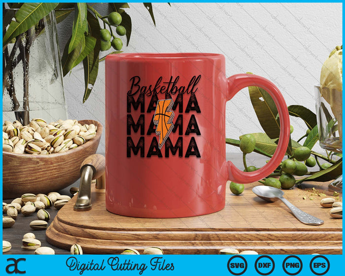 Lightning Bolt Basketball Mama SVG PNG Digital Printable Files