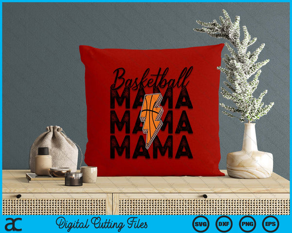 Lightning Bolt Basketball Mama SVG PNG Digital Printable Files