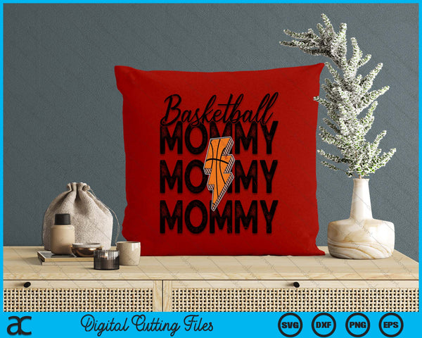 Lightning Bolt Basketball Mommy SVG PNG Digital Printable Files