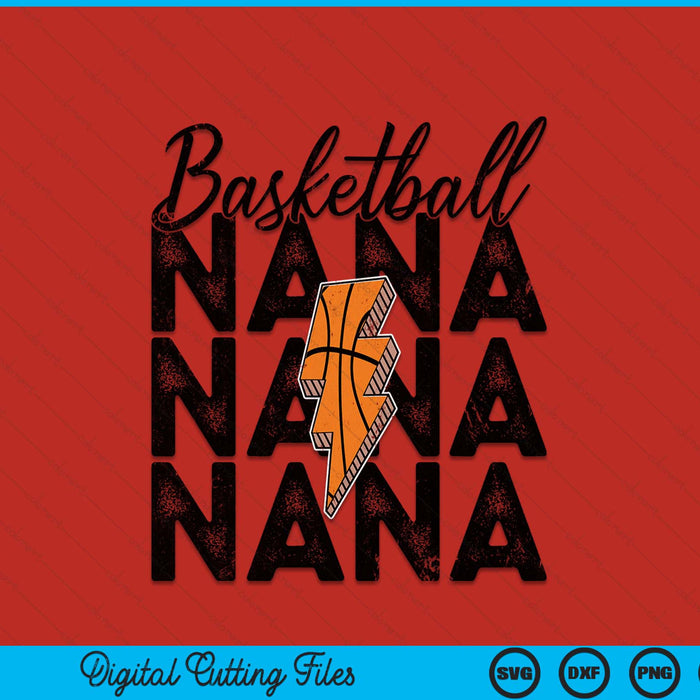 Lightning bolt basketball nana SVG cut file