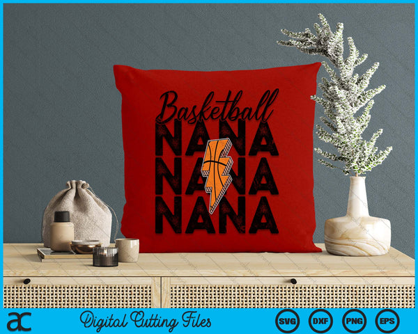 Lightning Bolt Basketball Nana SVG PNG Digital Printable Files