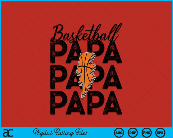 Lightning bolt basketball papa SVG cut file