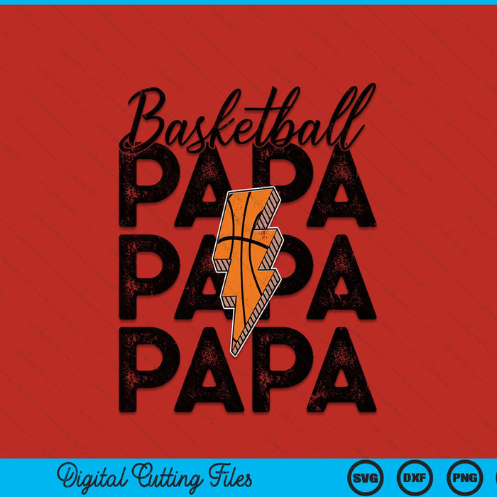 Lightning bolt basketball papa SVG cut file