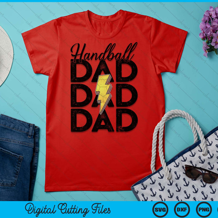 Lightning Bolt Handball Dad SVG PNG Digital Printable Files