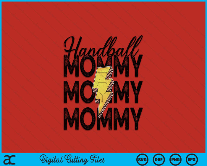 Lightning Bolt Handball Mommy SVG PNG Digital Printable Files